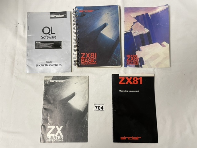 Quantity of Sinclair Manuals etc