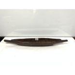 A HARDWOOD FEEDING TROUGH, 77CMS