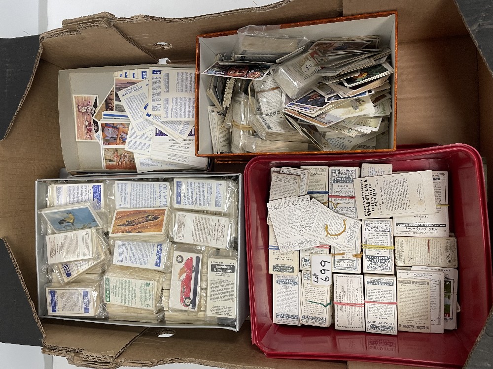 MIXED BOX OF LOOSE CIGARETTE CARDS