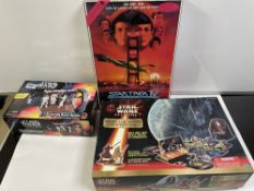 BOXED STAR WARS, DETENTION BLOCK RESCUE, BATTLE FOR NABOO, 3-D ACTION GAME AND STAR TREK PUZZLE
