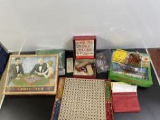 1953 ADVANCED SUBBUTEO TABLE SOCCER, WITH A VINTAGE TOTOPOLY (THE GREAT RACE GAME) AND SPOIL-FIVE (