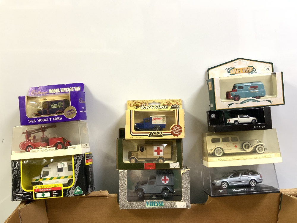 MIXED BOX OF DIE-CAST VEHICLES IN ORIGINAL BOXES, CORGI, LLEDO, AND MORE WITH PLAY WORN TONKA AND - Bild 3 aus 9
