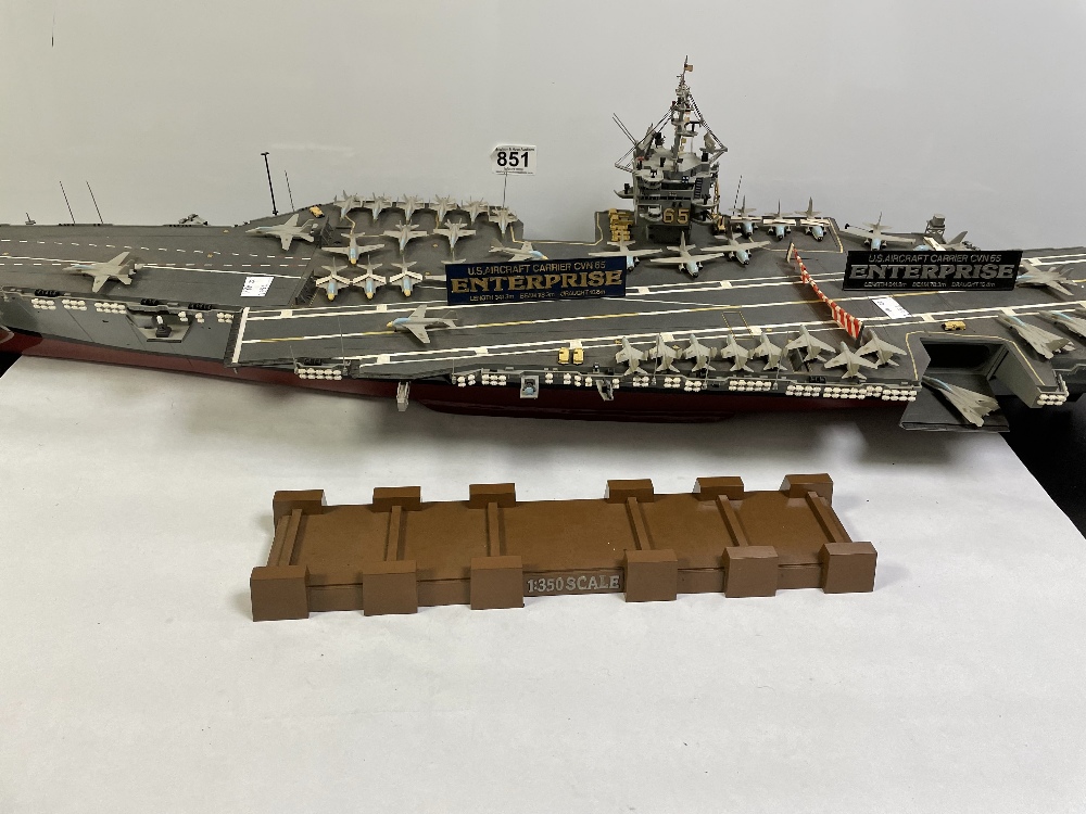 LARGE SCALE MODEL OF US AIRCRAFT CARRIER ENTERPRISE REMOTE CONTROL, 100CMS - Image 5 of 5