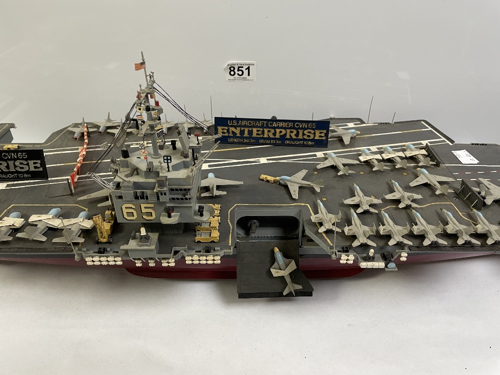 LARGE SCALE MODEL OF US AIRCRAFT CARRIER ENTERPRISE REMOTE CONTROL, 100CMS - Image 2 of 5