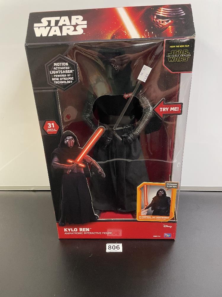 BOXED KYLO REN ANIMATRONIC INTERACTIVE FIGURE, 50CMS STAR WARS THE FORCE AWAKENS