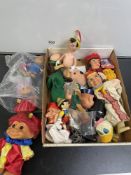QUANTITY OF RUBBEROID HAND PUPPETS, TROLLS, DISNEY, AND MORE