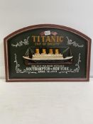 WOODEN WALL-MOUNTED SIGN TITANIC SHIP OF DREAMS, 61 X 41CMS