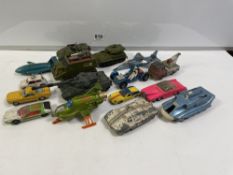 QUANTITY OF PLAY WORN DINKY TOYS, LADY PENELOPE'S, AND MORE