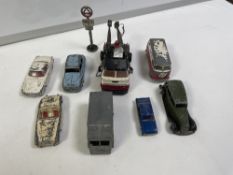 PLAY WORN DIE-CAST, MECCANO, DINKY, CORGI MAJOR LESNEY