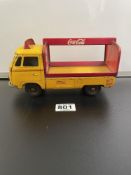 VINTAGE WEST GERMAN V. W TRANSPORTER (COCA-COLA) FRICTION TOY, W/O