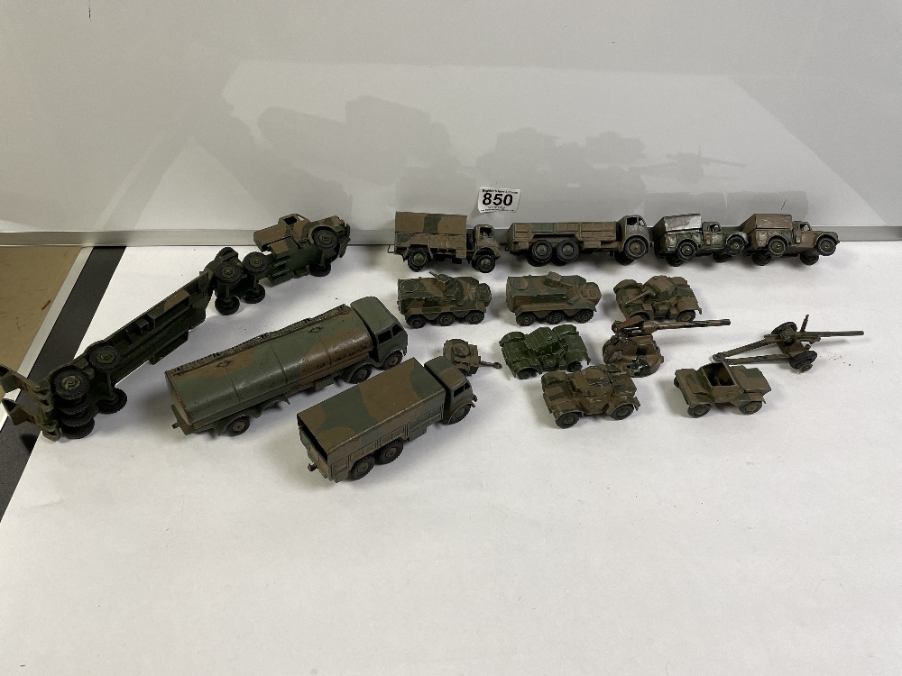 QUANTITY OF DINKY MILITARY DIE-CAST VEHICLES