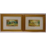 Lucio Pecio a pair of framed and glazed oil paintings of Italian Landscapes, signed bottom right and