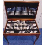 A canteen of Kings pattern silver plated flatware for twelve place settings