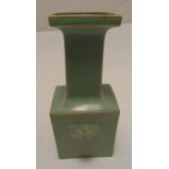 Song style Ru Ware vase of rectangular section, 22cm (h)