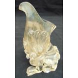 Chinese carved glass libation cup in the form of a mythical creature, 12.5cm (h)