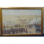 Peter Kemplay a set of eight framed and glazed watercolours dated 1971 scenes of The Battle of