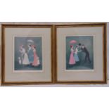 Helen Bradley two framed and glazed lithographs Dear Emily and Just Look, stamped and signed, 32 x