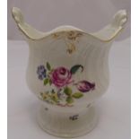 Meissen mid 18th century jardinière pre academic era decorated with flowers, leaves and scrolls,