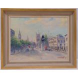 Ernest Knight framed oil on canvas titled Whitehall, signed bottom right, 30 x 40.5cm