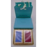 A cased set of sealed Tiffany playing cards in original packaging