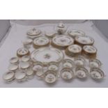 Coalport Ming Rose dinner, tea and coffee service to include plates, bowls, serving dishes, oval