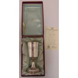 The Hertford Elizabethan Chalice hallmarked silver limited edition 480/1300 in fitted case to