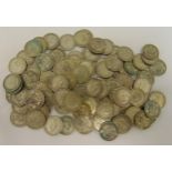 A quantity of pre 1947 GB shillings approx total weight 527g