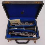 A cased early 20th century clarinet