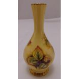 Aynsley Orchard Gold stem vase, 15cm (h)
