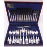 Viners silver plated canteen of flatware for eight place settings