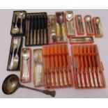 A quantity of Kings pattern silver plated flatware to include spoons, forks and knives