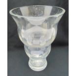 A Waterford studio glass vase of conical form, 35cm (h)