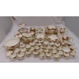 Royal Albert Old Country Roses dinner and teasets to include plates, serving dishes, coffee pot,