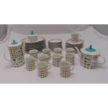 Rosenthal Piemonte tea and coffee service to include a teapot, a coffee pot, cups and saucers (49)