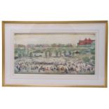 L.S. Lowry framed and glazed polychromatic lithographic print titled Peel Park (Salford) published