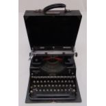 E. Pallard & Co Swiss Hermes portable typewriter in original fitted case with carrying handle