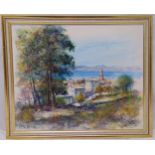 Bernard Ledeuil framed oil on canvas of St Tropez, signed bottom right, 50 x 61cm