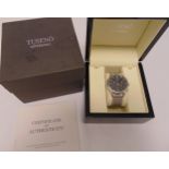 Tuseno stainless steel gentlemans chronograph in original packaging, to include a replacement