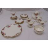 Royal Albert Concerto teaset to include a teapot, cups, saucers, plates, milk jug and sugar bowl (