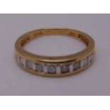 9ct gold and diamond half eternity ring, approx total weight 1.9g