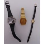 Omega Geneve Dynamic gentlemans wristwatch, Omega Seamaster quartz ladies wristwatch and a 9ct