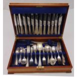 Elkington & Co. canteen of silver plated feathered edged flatware for eight place settings