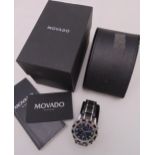 Movado chronograph divers watch in original packaging and documents