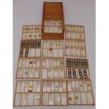 A quantity of pre-paired microscope slides in fitted case, approx 100