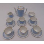 Royal Copenhagen coffee set to include a coffee pot, a sugar bowl, cups and saucers (15)