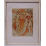 Marc Chagall framed and glazed 1960 Bible Suite original lithograph, Ref: Cramer 42, printed by