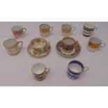 A quantity of cabinet cups and saucers to include Royal Worcester, Coalport and Sevres (10)