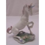 Lladro figurine of a unicorn, marks to the base, 21.5cm (h)