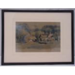 Donald H. Edwards framed and glazed watercolour of a farmhouse, signed bottom right, 17.5 x 26cm