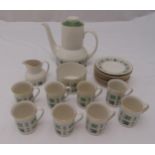 Royal Doulton Tapestry coffee set to include a coffee pot, cream jug, sugar bowl, cups and